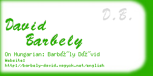 david barbely business card